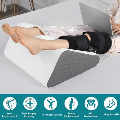 BALAPET Leg Elevation Pillows for After Surgery, 8.7'' Foam Leg Support and Elevation Knee Pillow, Knee Replacement Recovery Aids for Relieves Hip, Knee Pain and Improves Blood Circulation