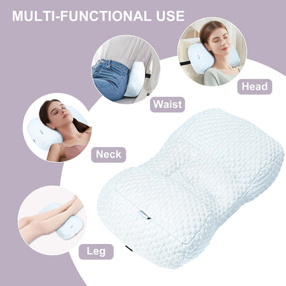 Adjustable Neck Pillow for Recliner, Headrest Pillow for Chair & Couch Support - Ergonomic Design Cushion with 2 Adjustable Strap, Recliner Head Pillow for Office, Home, Traveling (Beige)