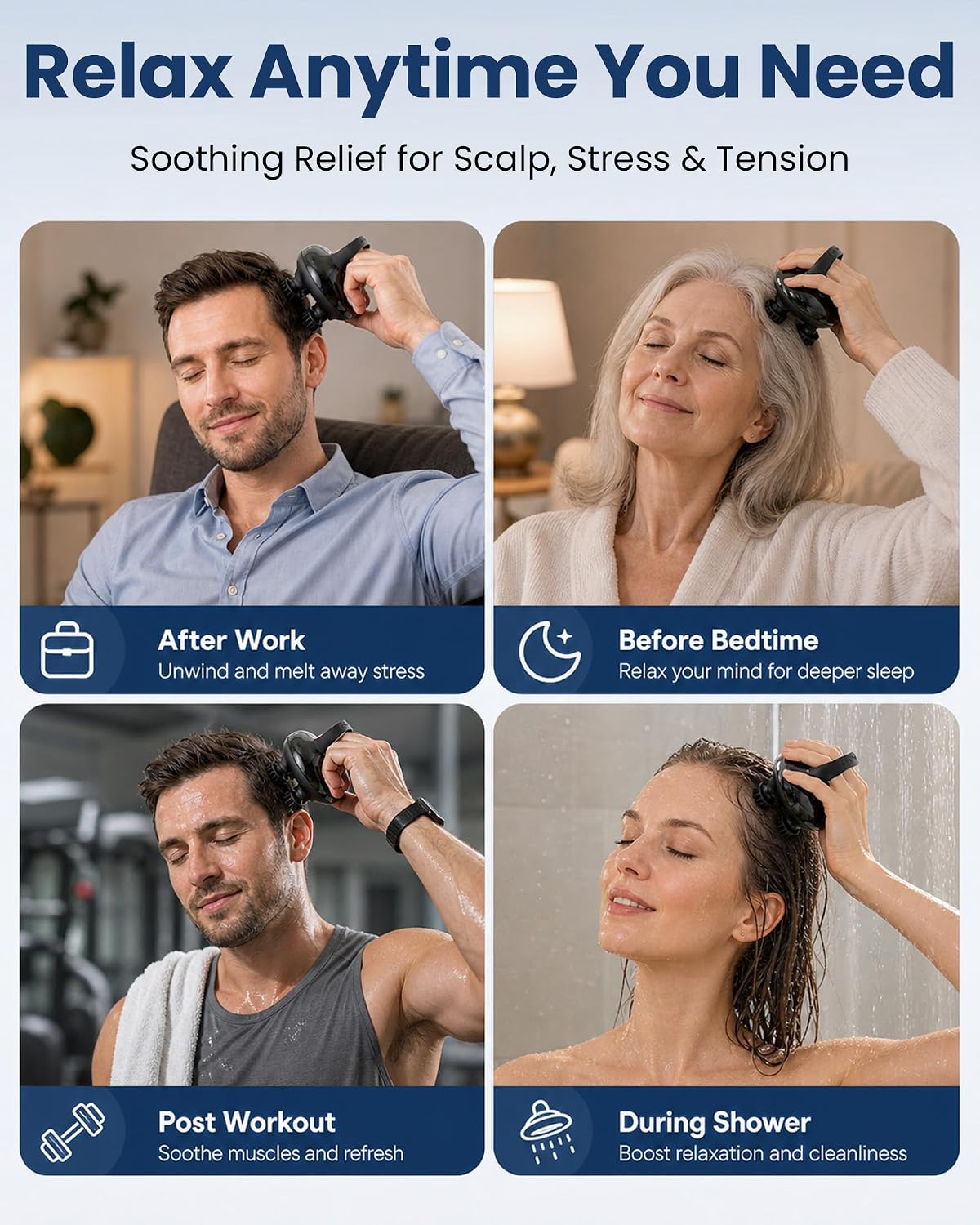 COMFIER Scalp Massager for Hair Growth, Electric Head Massager, Tangle-Free