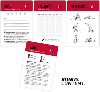 NewMe Fitness Pilates Workout Cards, Fitness Deck for Women and Men
