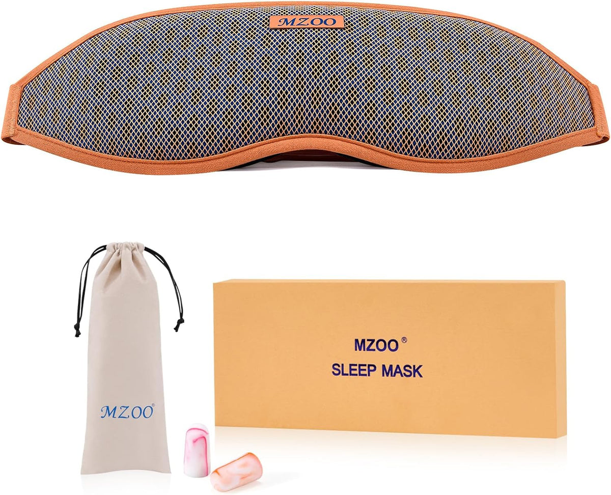 MZOO Pro Breathable Blackout Sleep Mask, Gift for Women Men
