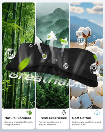 MUSICOZY Sleep Headphones Bamboo Bluetooth Headband for Side Sleepers