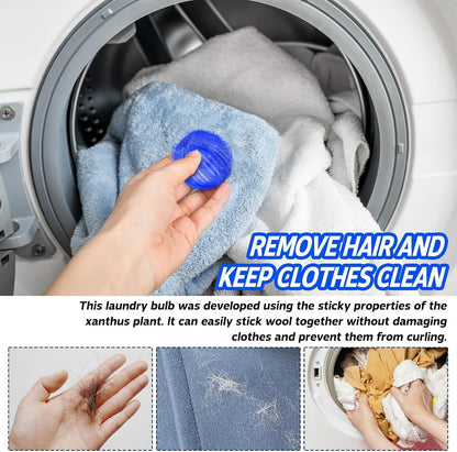 12Pcs Reusable Laundry Hair Remover Balls, Pet Hair Remover for Washing Machine, Effectively Cat Dog Fur Lint Catcher, Laundry Lint Remover Balls for Bedding, Clothes, Sofa Covers (Deep Blue)