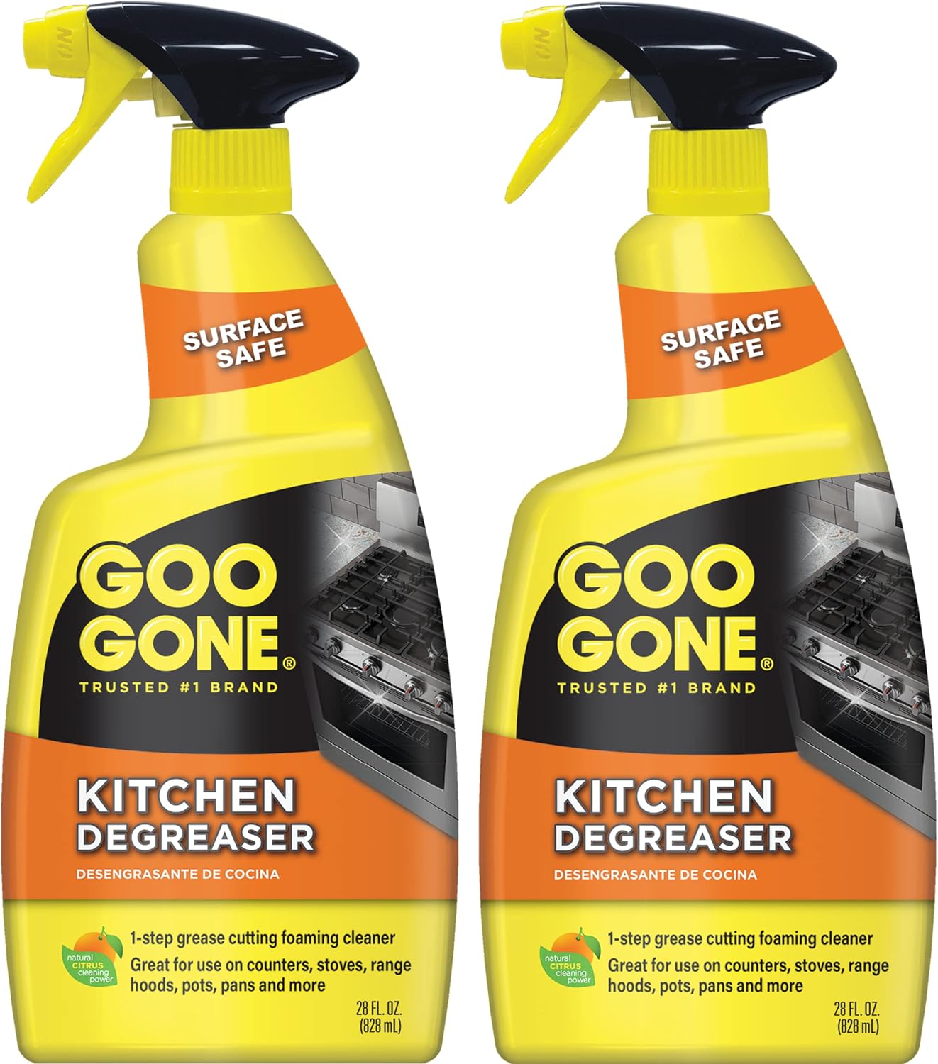 Goo Gone Kitchen Degreaser - Removes Kitchen Grease, Grime and Baked-on Food - 28 Fl. Oz.
