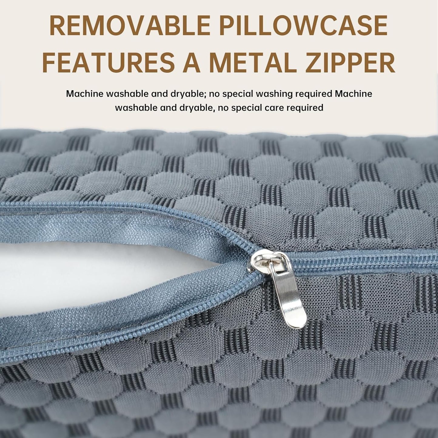 Headboard Bed Gap Filler, High Density Foam Mattress Extender Pillow, Removable, Gray, 39"x2"x6"