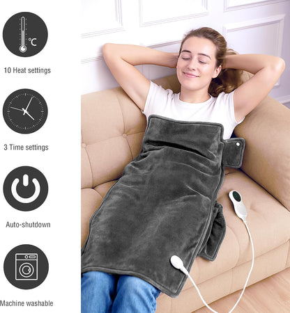 Heating Pad for Neck and Shoulders and Back,Exquisite Gifts for Mom Dad Wife Brother and Sister,Heating Pad for Back Pain Relief, Overheating Protection, Machine Washable