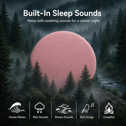Pillow Speaker for Sleeping, Headphone-Free Mini Bluetooth Speaker Under Pillow, White Noise Sound Machine with Pink Noise, Auto-Off Timer for Side Sleeper