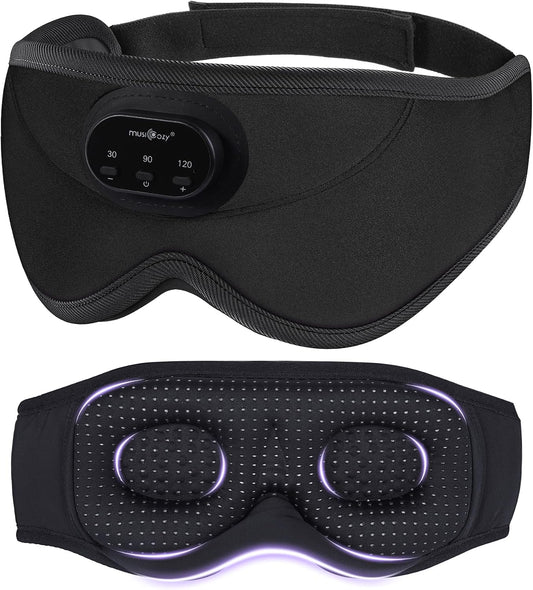MUSICOZY Sleep Headphones Bluetooth 5.4 with Smart Timer 3D Eye Mask