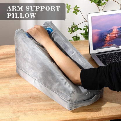 Buryeah Dark Gray Arm Elevation Pillow 2 Pocket, Plush Material