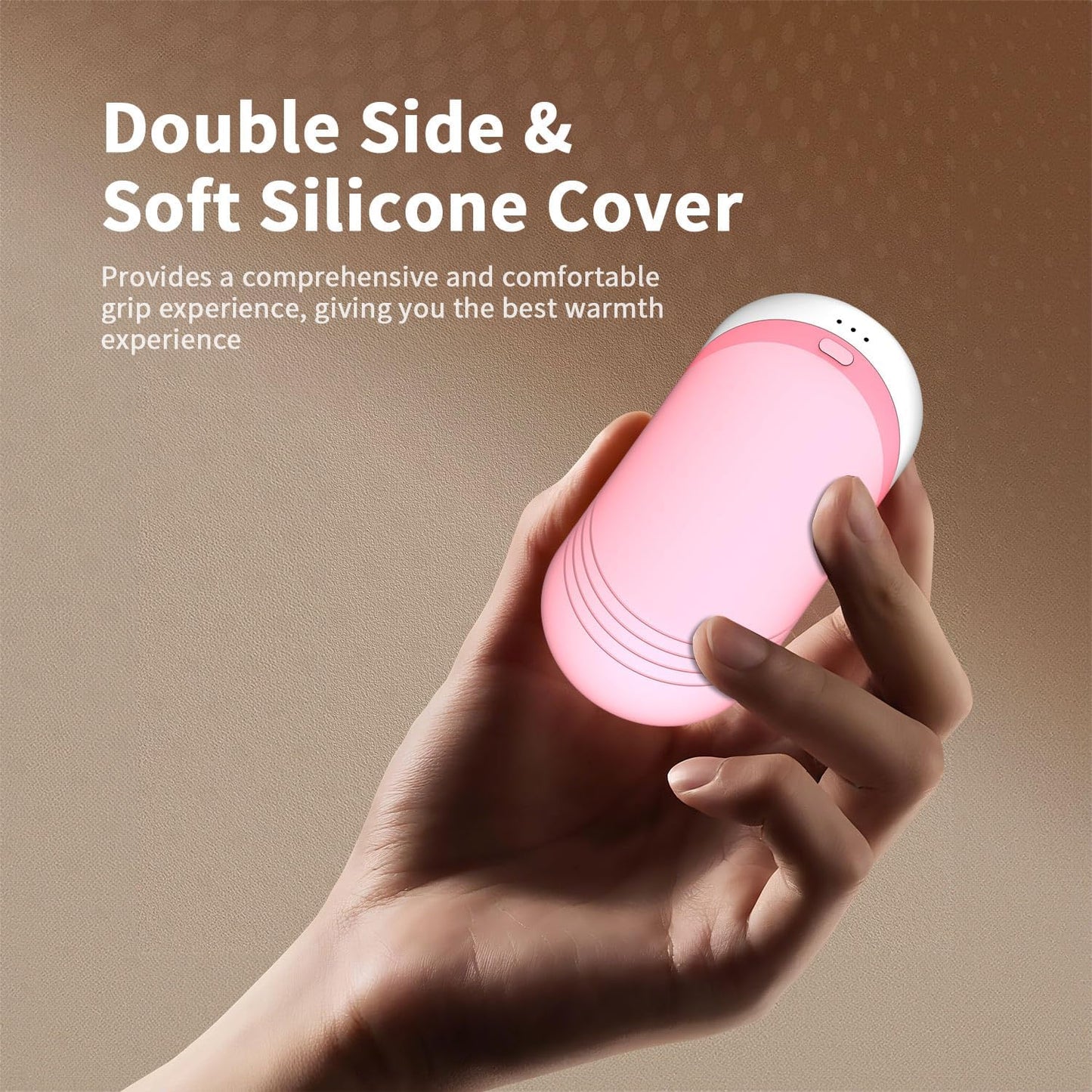 Hand Warmers Rechargeable [Equipped with Heat-conducting Silicone][Double-Sided Heating] [Shockproof] Suitable Skiing for Golf Hunting Hiking Outdoor Camping