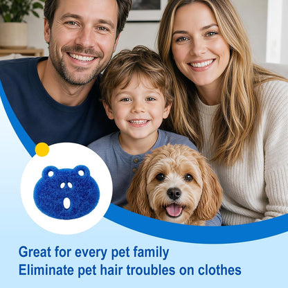 7 PCS Pet Hair Remover for Laundry, Reusable Dog Hair Remover Tool | Dog & Cat Hair, Reusable Pet Fur Catcher, For Washing Machine and Dryer, Lint Remover Tool, With White Mesh Storage Bag, Blue