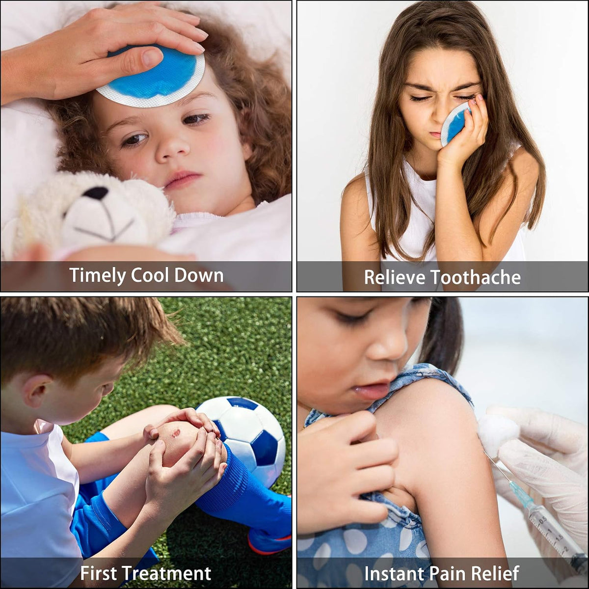 Tutmyrea Reusable Soft Small Ice Packs - 12 Pack Cold Compress for Injuries, Eyes, Face, Breast, Allergies, Small Wounds