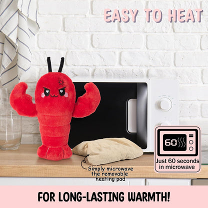 Axolotl Unscented 2Lbs Heating Pad for Neck Shoulders and Back Wrap Microwavable, Heatable 22.5" Cute Warm Stuffed Animals Neck Warmer - Axolotl Gifts for Women Girls and Kids