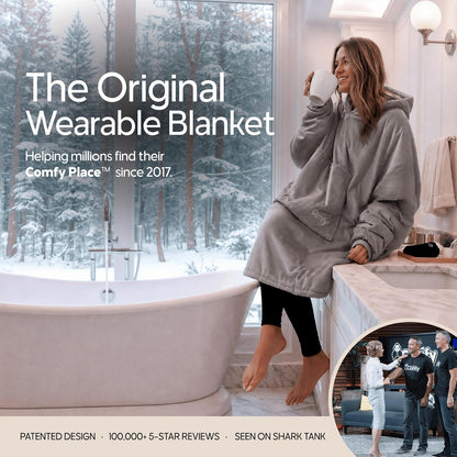 THE COMFY Original | Shark Tank | Patented | Sherpa Wearable Blanket Hoodie