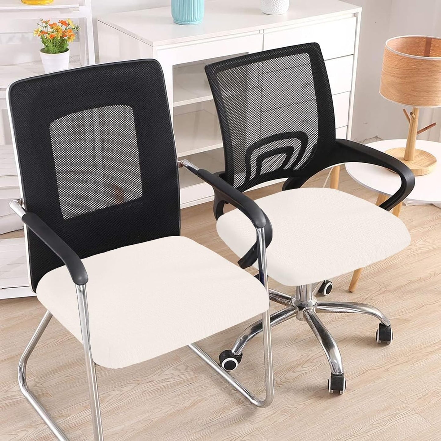 Smiry Office Computer Chair Armrest Covers, 2PCs Anti-dust Arm Rest Pad | Removable Washable Desk Chair Arm Pad Covers, Grey