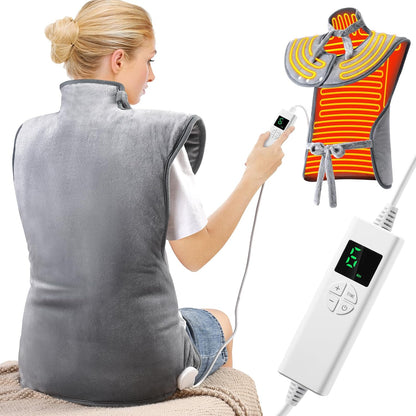 24''×37'' Heating Pad for Neck and Shoulders and Back Pain Relief | Electric Extra Large Heating Pad with 6 Temperature Settings & 4 Auto-Off Timers,Thoughtful Gift for Women, Men,The Elderly