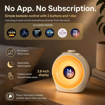 Sunrise Alarm Clock with 3 Unique Wake Up Modes for Every Sleeper, Sound Machine Night Light with 10 Natural White Noise Sounds and 8 Dimmable Ambient Mood Lighting for Bedrooms, Adults, Kids