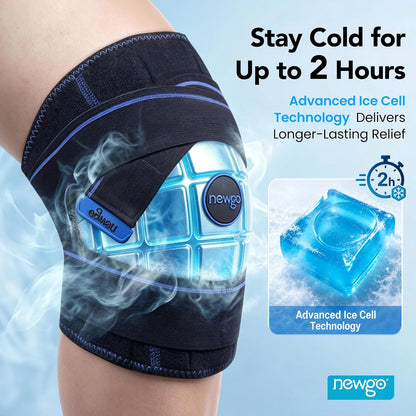 NEWGO Knee Ice Pack, 2-Hour Cold Therapy for Post-Surgery Relief