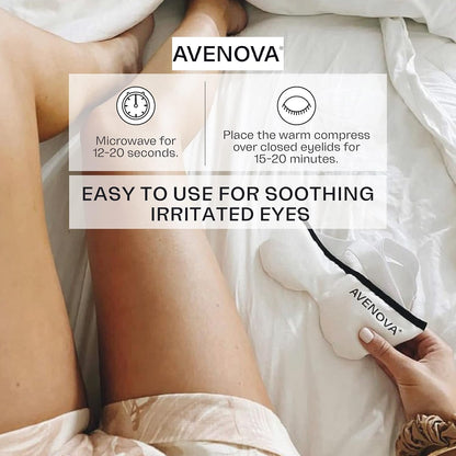 Avenova Eye Compress Mask for Stye, Headache, Allergy & Sinus Relief | Reusable & Microwaveable Eye Mask for Irritated Eyes