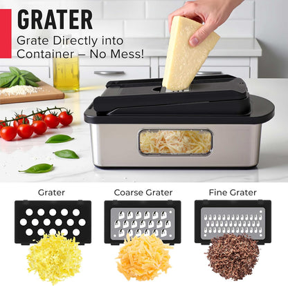 Mueller The Real Original Pro Vegetable Chopper & Mandoline Slicer, 10-in-1 | since 2013, 8 Blade Food Veggie Chopper, Onion Vegetable Cutter with Container, Kitchen Gadgets & Essentials