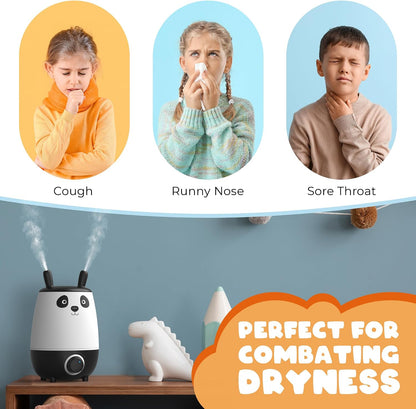 Everlasting Comfort 2.5L Kids Humidifiers for Bedroom - Easy to Clean 24HR Runtime No-Filter Quiet Kids & Baby Humidifier for Nursery, Home, Plants, Allergies, Dry Skin, Congestion, Indoor