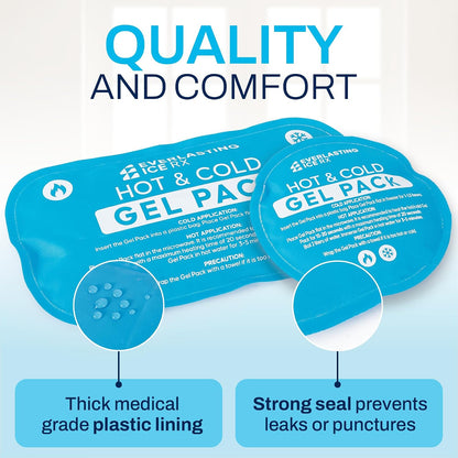 Reusable Hot and Cold Gel Ice Packs for Injuries, 7 Pack Variety Set
