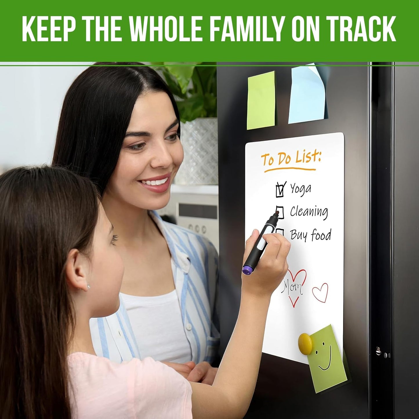 Small Magnetic Whiteboard for Fridge 5x7 in - Dry Erase Board for Refrigerator - Small Magnet List for Frig - Magnetics White Board Sheet - Fridge List Magnet - Mini Magnetic Grocery Shoping