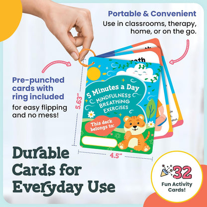 Breathing Cards for Kids, Mindfulness & Calming Corner Kit Must Haves