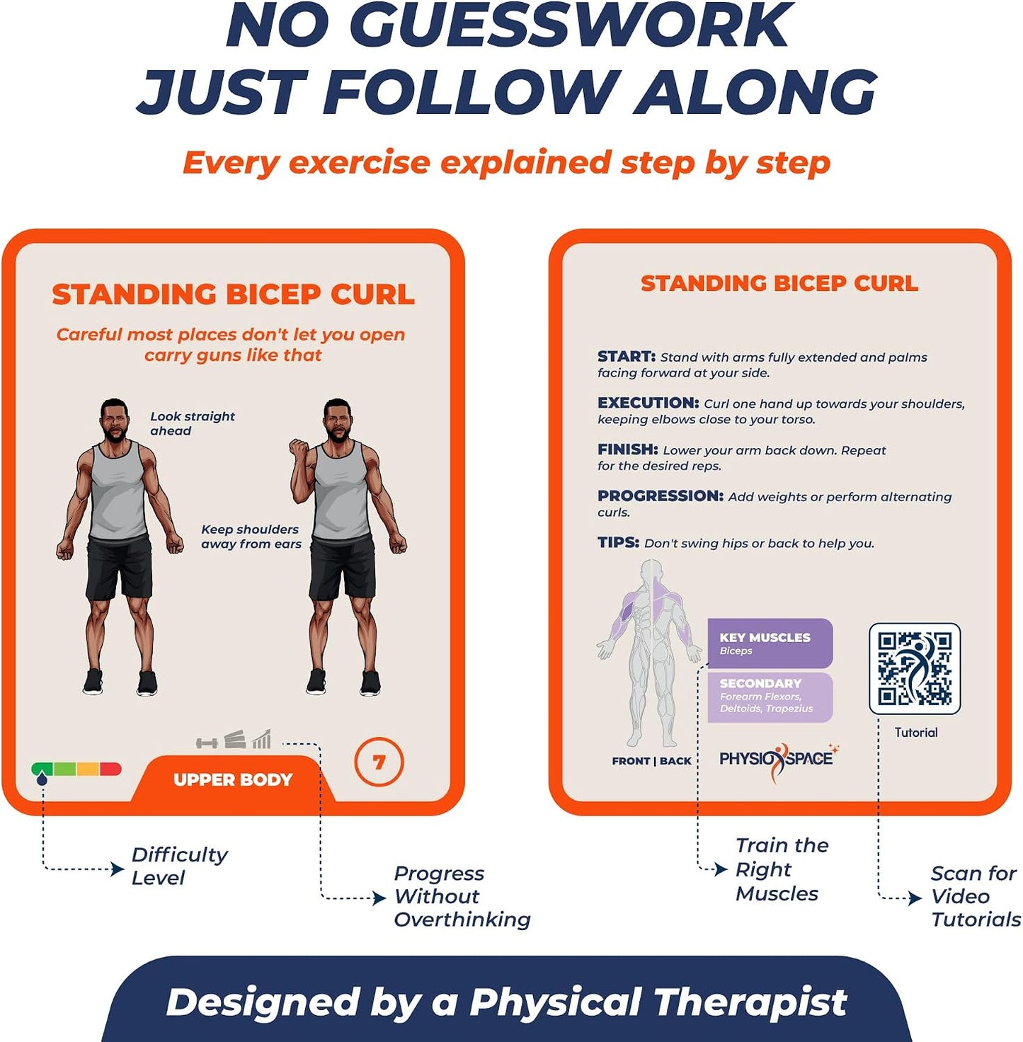 100 Bodyweight Exercise Cards – Illustrated Home Workout Flash Card Deck Designed by a Physical Therapist for Strength Training with No Equipment for Men and Women