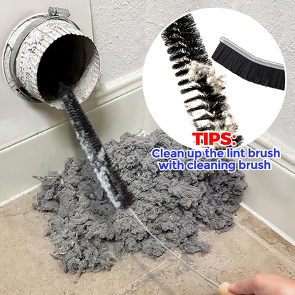 Holikme Dryer Vent Cleaner Kit, 2 Pcs Replacement Lint Brush for Vent Trap | Dryer Vent Cleaning Kit with Crevice Tool - Deep Lint Brush for Dryer Trap & Filter, Flexible Nylon Bristles