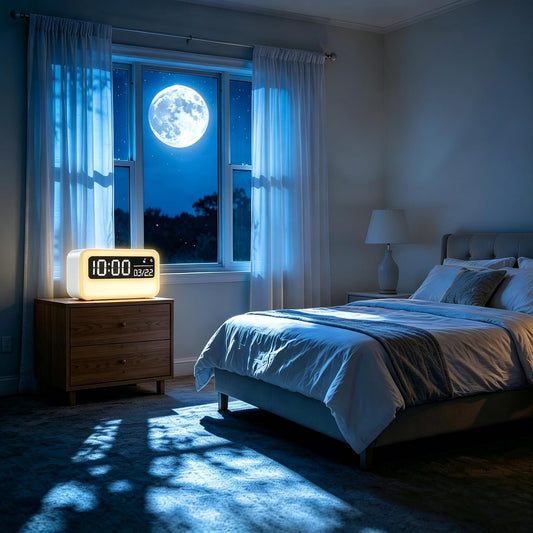 4-in-1 Night Light for Kids Adults, White Noise Sound Machine with 24 Soothing Sounds Portable Rechargeable Adjustable Brightness Light, Bluetooth Speaker Time Display, App Control
