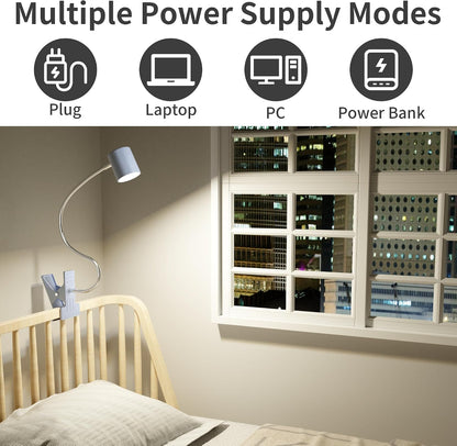 Desk Lamp USB Clip On Light,Book Lights for Reading at Night Clamp Light