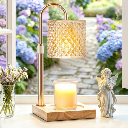 TigQiang Candle Warmer Lamp with Timer, Birthday Gifts for Women, Amber