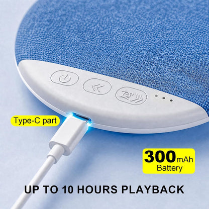 Under Pillow Sleep Speaker, Bluetooth 5.4 Pillow Speaker with Built-in White Noise, Ultra-Thin Fabric Covered Wireless Sleep Speaker with Auto-Off Timer,Personal Sound Bar for Side Sleepers