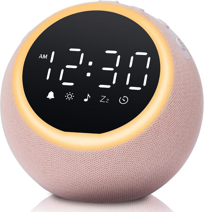 Smart Alarm Clock with White Noise & Night Light for Bedrooms