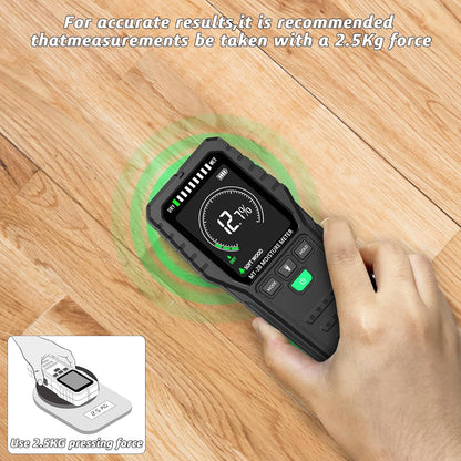 RDINSCOS Pinless Moisture Meter for Wood & Wall | Digital Moisture Detector, Flooding Detection, High Humidity Detection, For Walls, Floor, Masonry