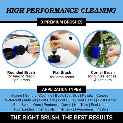 Cordless Power Spin Scrubber Drill Attachment - Electric Dish Scrubber Spin | Medium Drill Brush Attachments for Cleaning Tile, Grout, Dishes, Pots, Pans, Air Fryers, Fish Tanks, Boat Seats & Boat Hulls