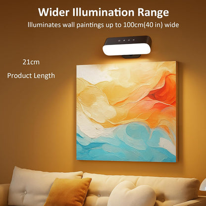 Wall Scones Rechargeable Wall Sconces Set of 2 with Touch Remote Control | RGB 4400mAh Battery Operated Wireless Cordless, Adhesive Wall Light for Bedroom Indoor