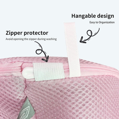 Shoe Washing Machine Bag, Laundry Bag for Sneakers, Orange, 7x15 | Bag to Wash Shoes in Washer and Dryer, for Tennis, Footwear, Trainers, Slippers, Prevent Tangling, Honeycomb Mesh