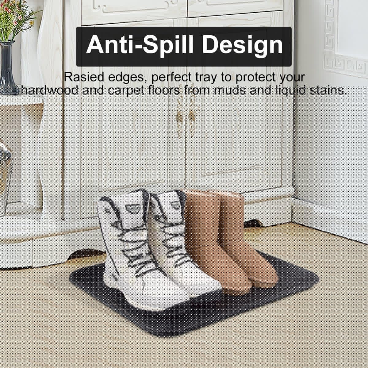 Multi-Purpose Boot Tray Mat,Dog Bowl Tray,Waterproof for Indoor and Outdoor Floor Protection