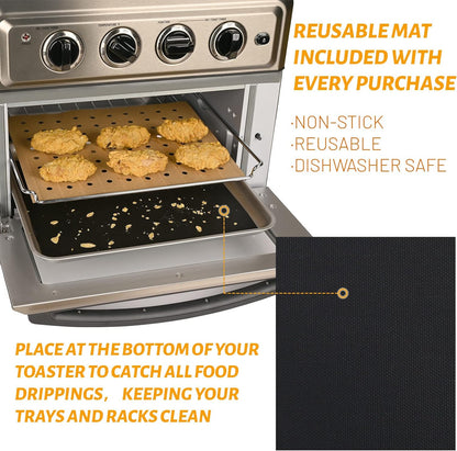 WMKGG Silicone Air Fryer Liners, 2PCS Air Fryer Silicone Liners | Reusable Rectangular Non-Stick Basket Accessories for Ninja Foodi Dual DZ201/DZ401 8-10QT