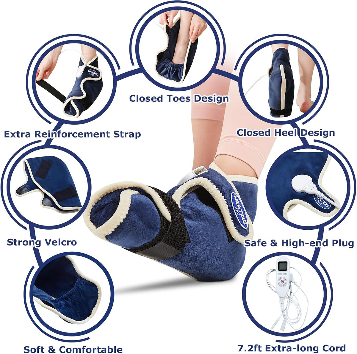 CAMECO Electric Neck Heating Pad for Pain Relief, 86℉-158℉ & 30S Heating Heated Neck Wrap Warmer for Soreness Stiffness, Super Soft Heated Scarf, Neck Heat Pad, Auto Shut-Off Timer, Gifts for Women