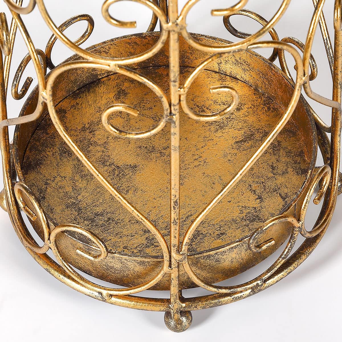 Umbrella Rack Stand,Umbrella Rack for Entryway,Canes Walking Sticks,Cast Iron Bird Handle and Drip Tray (Antique Gold) | Place cat wands or pet toys,Cast Iron Bird Handle And Drip Tray (Antique Gold)