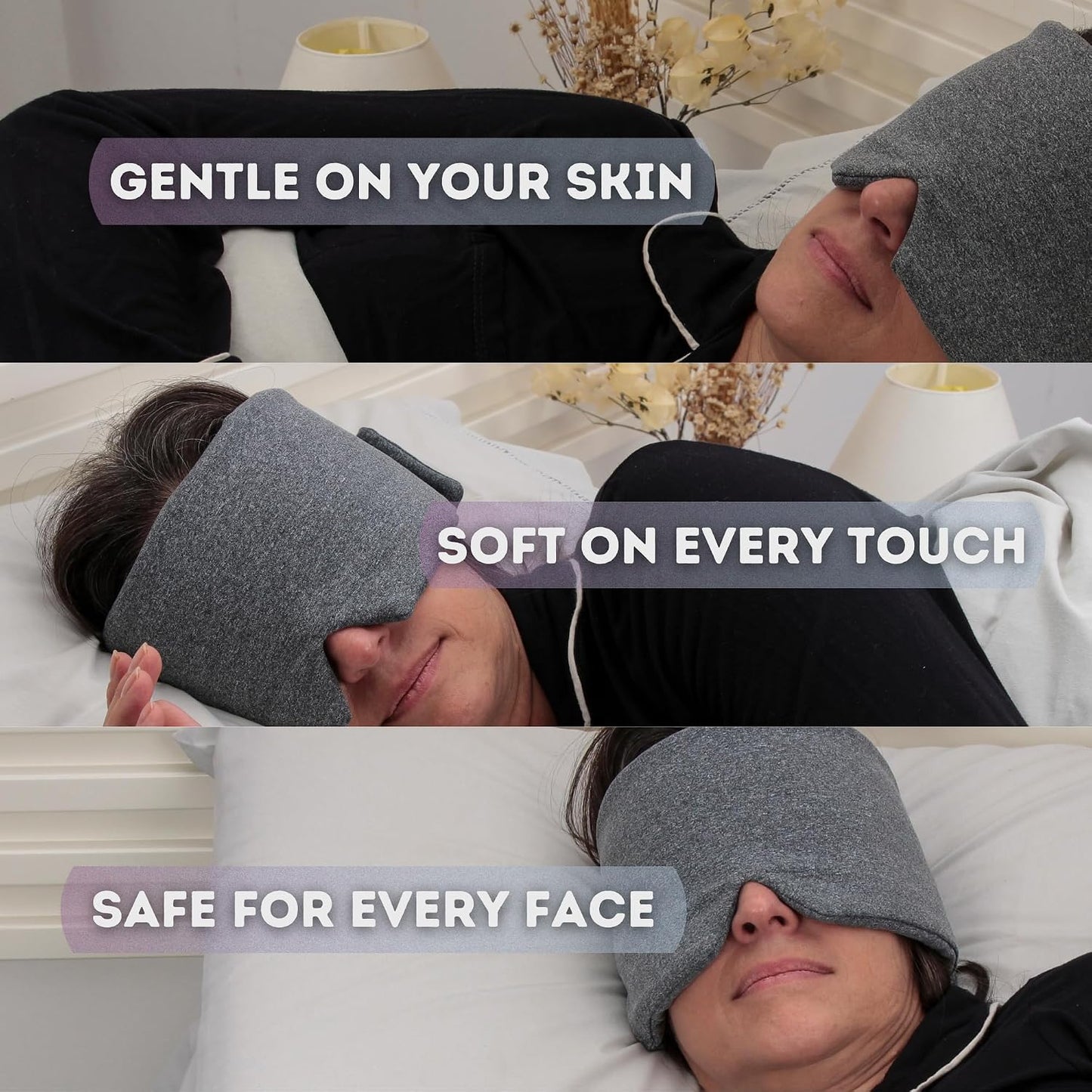 Sleep Mask for Men Women, 100% Light Blocking, Comfortable Adjustable for All Head Sizes, Breathable Eye Mask, Ideal Blackout Sleep Mask for Side Sleepers, Travel, Airplane, Nap, Shift Work