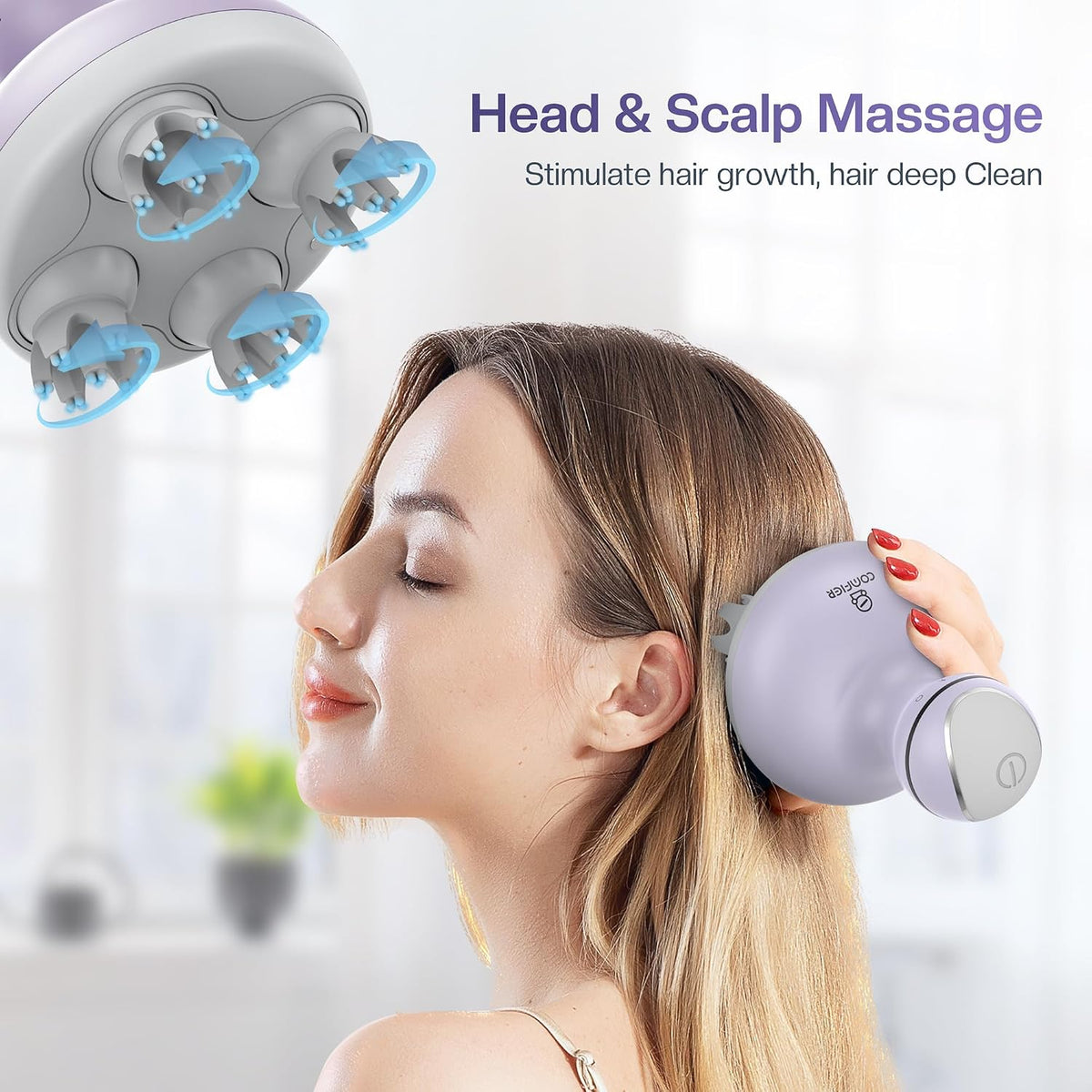 COMFIER Scalp Massager for Hair Growth, Electric Head Massager, Tangle-Free