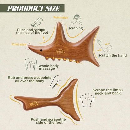 Wooden Gua Sha Tool Set for Face & Targeted Body Massage –Trigger Point Massage, Multi-Angle Manual Acupressure Tools with Gift-Ready Box for Self-Care & Relaxation