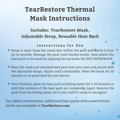 Reusable Open Eye Heated Mask Compress for Dry Eyes and Styes