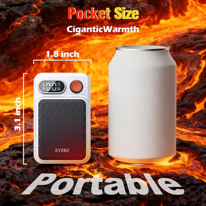 Electric Hand Warmers Rechargeable 2 Pack, Magnetic AI Hand Warmers with LED Display & 4 Levels, Portable Pocket Heater, Gifts for Christmas, Camping, Golf, Raynauds, Hunting, Women & Men
