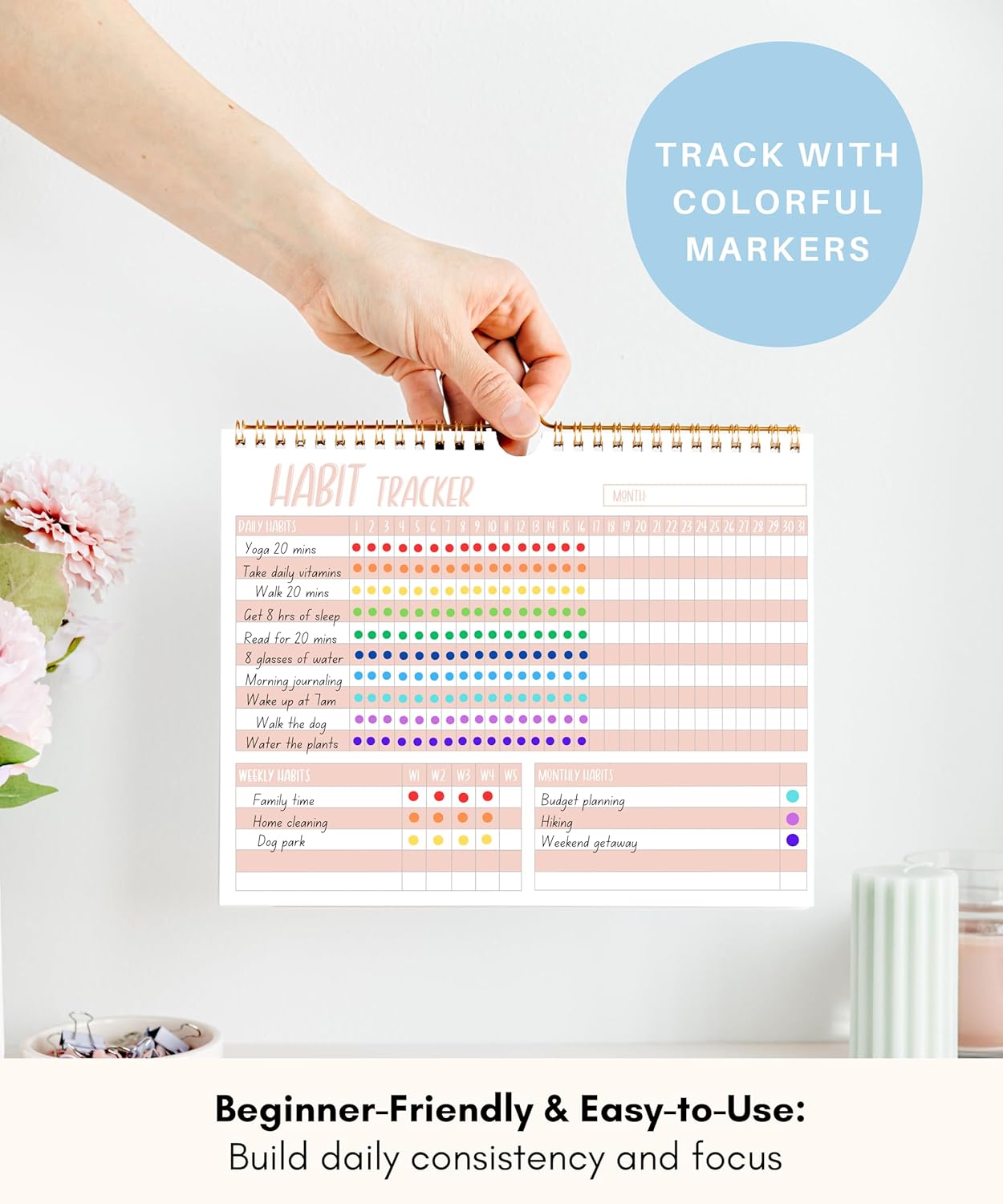 Lamare Habit Tracker Calendar 2026 – Premium Daily Habit Tracker Journal