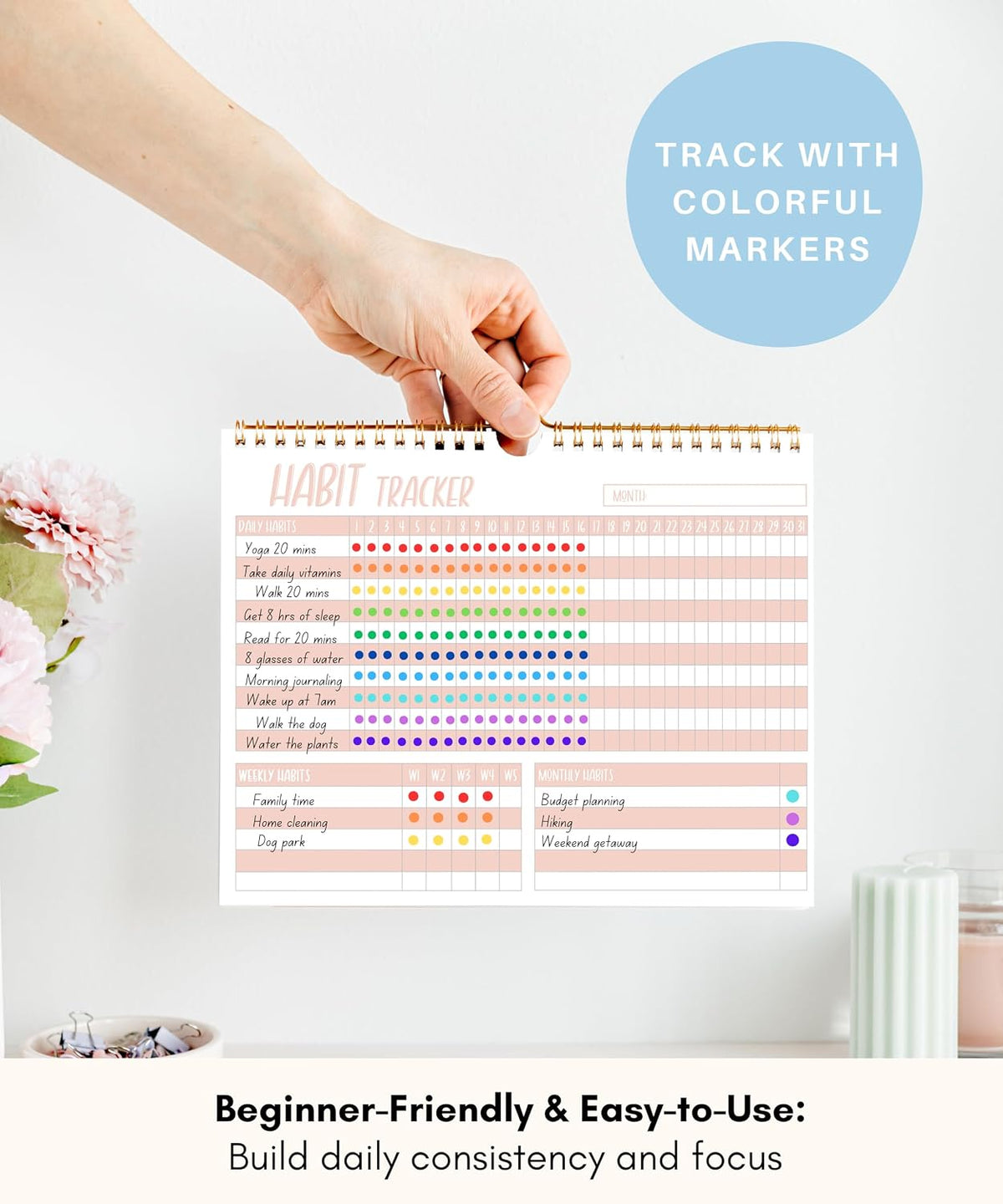 Lamare Habit Tracker Calendar 2026 – Premium Daily Habit Tracker Journal